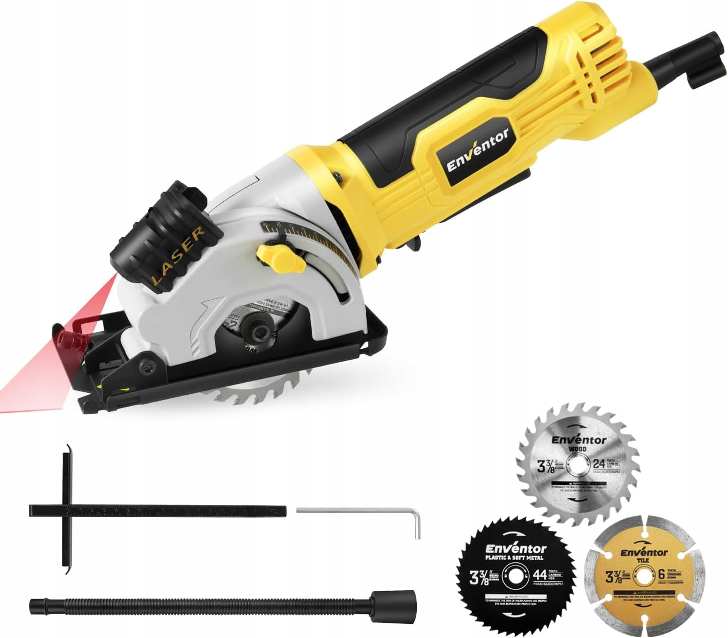 Mini Circular Saw 580W With Laser Guide 3 Blades Small Hand Saw