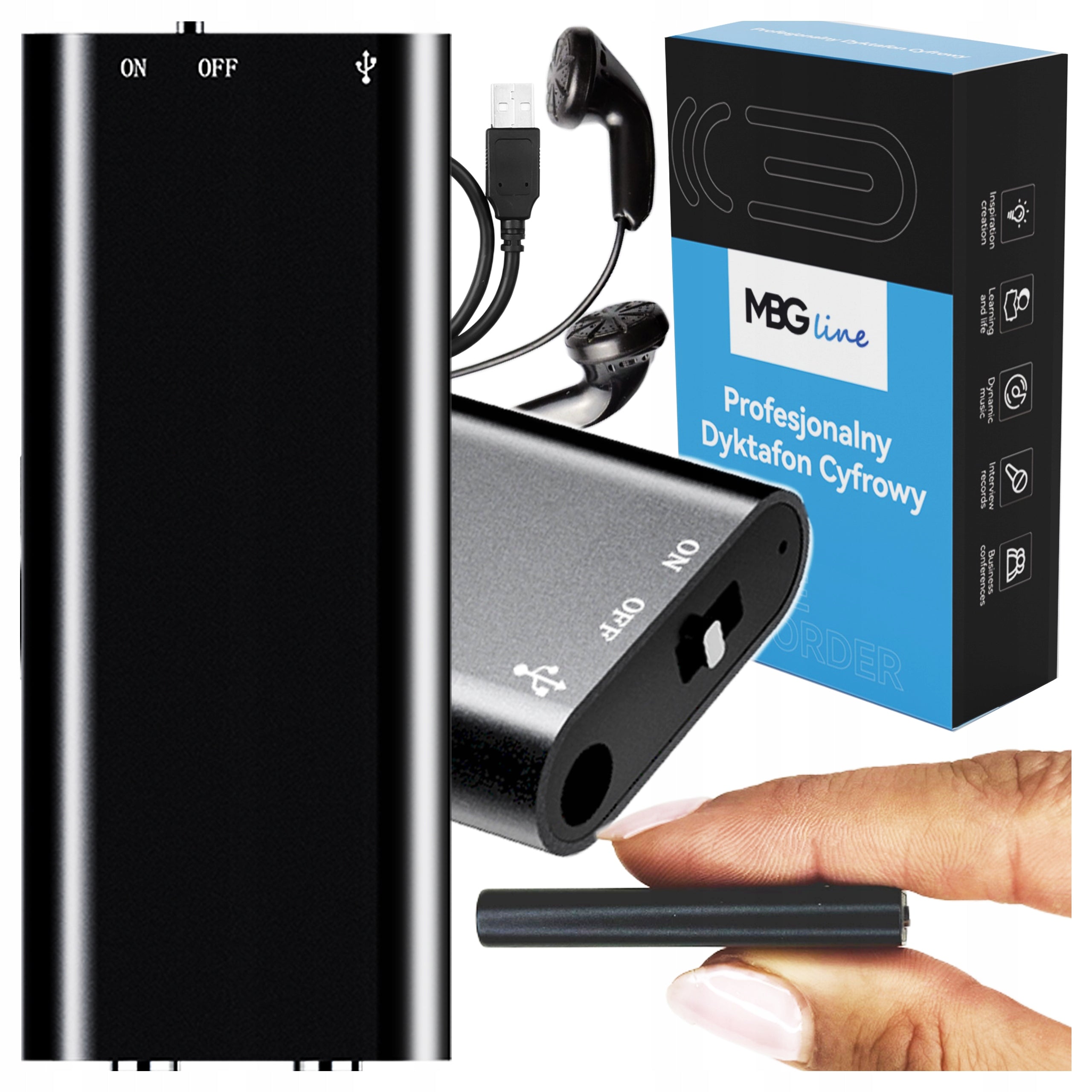 Mini Eavesdropping Small Voice Recorder 16GB Detection Voice Activation 16H