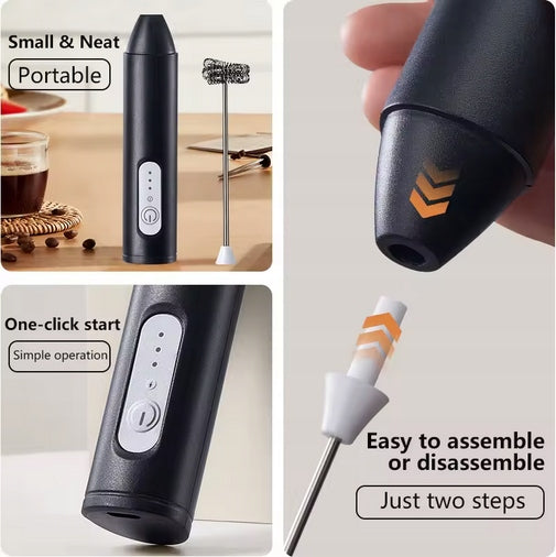 Mini Egg Coffee Milk frother 3 Speeds USB Wireless Brand no brand