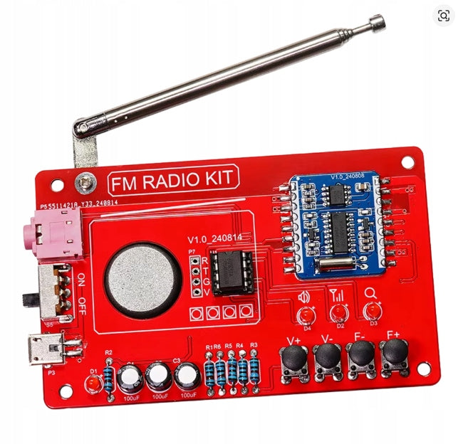Mini FM radio for self-assembly for radio amateur without housing Manufacturer code RDA5807