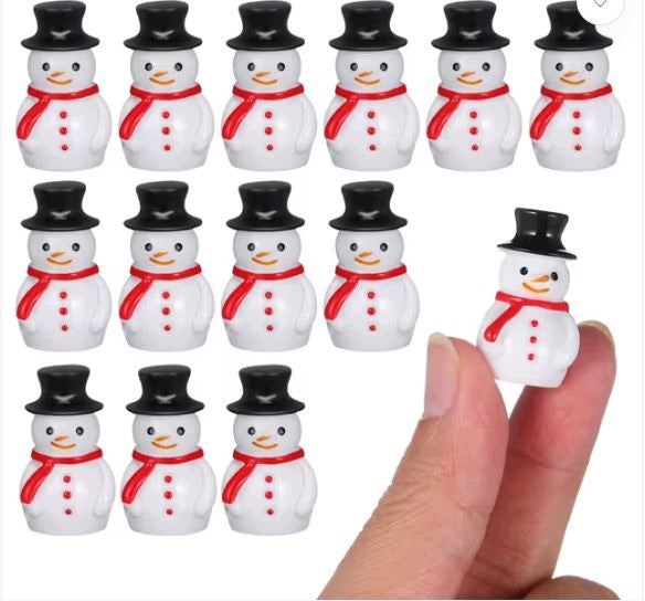 Mini Figurines Snowmen Christmas 3cm Set for Reeds etc.Resin 30 pcs