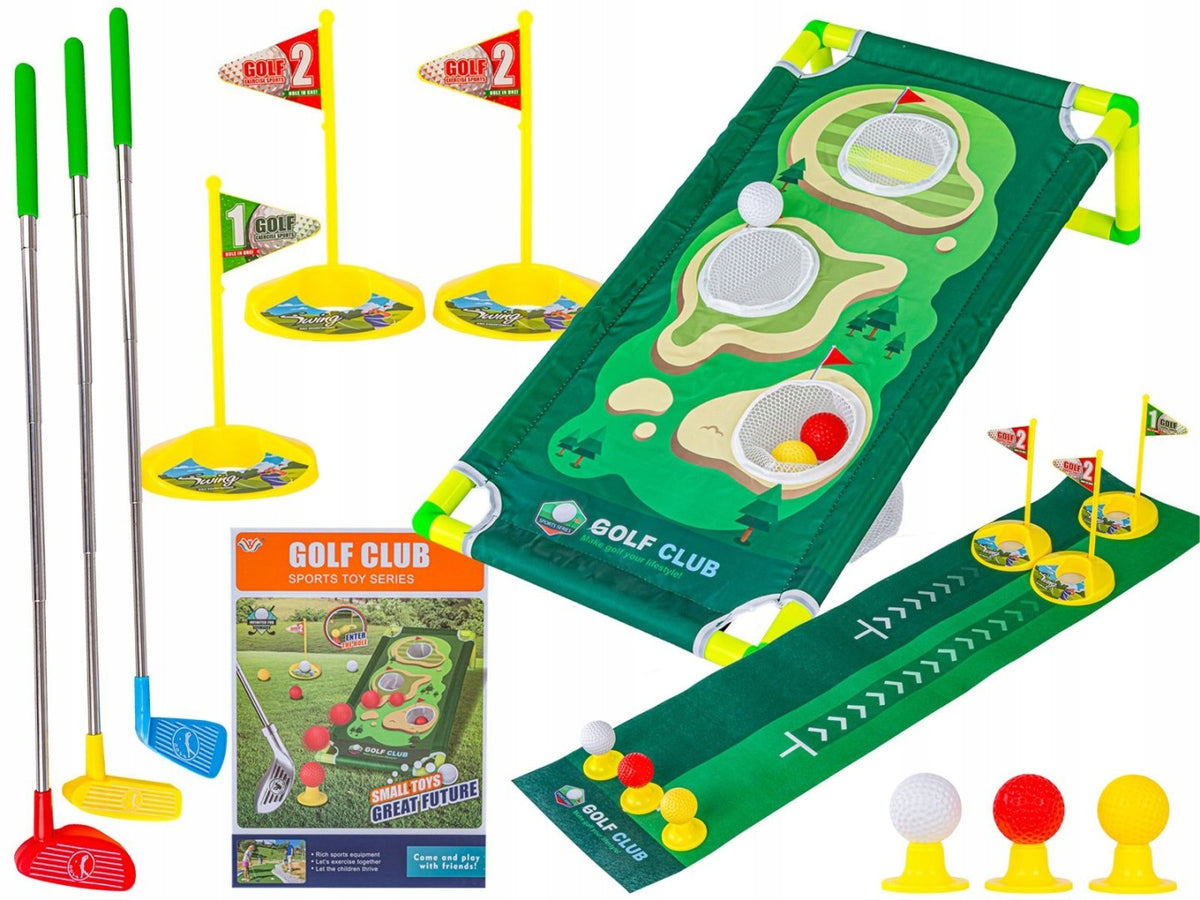 Mini Golf, Kids Mini Golf Set, Board + Sticks + Accessories