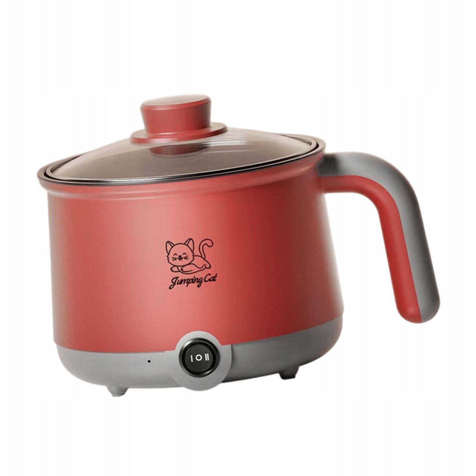 Mini Hot Pot Multifunctional Easy to Clean Adjustable Noodles Cooker Red Brand no brand