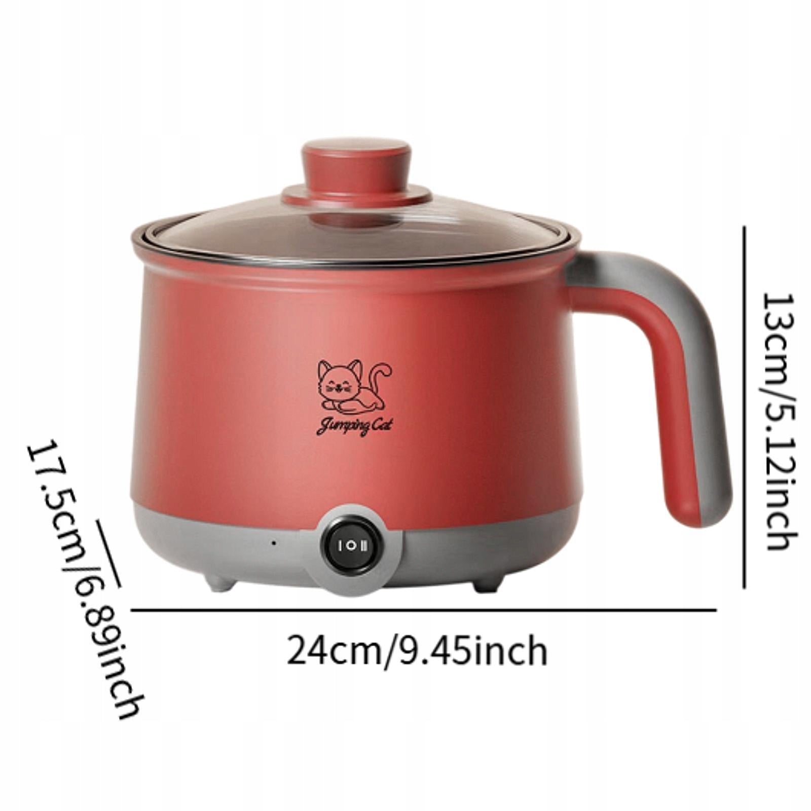 Mini Hot Pot Noodles Pot Household Multi Function Portable Electric Pot Red Brand no brand