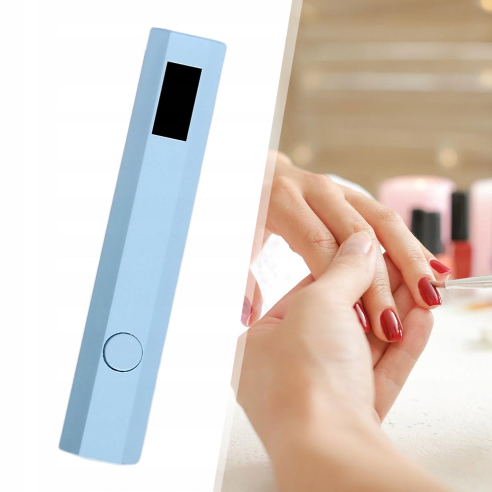 Mini Nails Dryer Lamp Small Nail Curing Light Nail Art Tool Quick Dry Blue