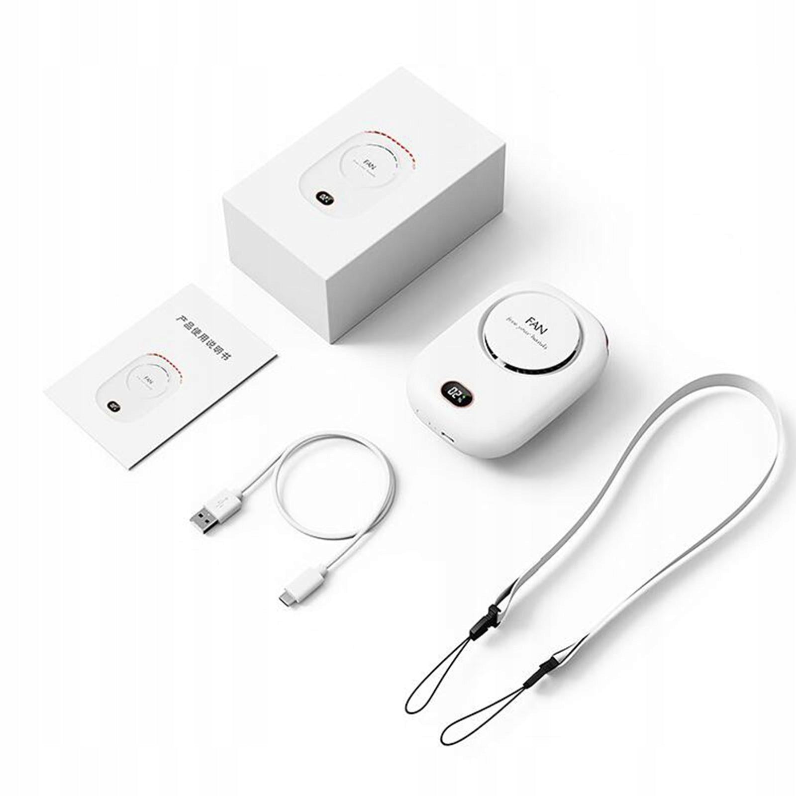 Mini Portable Handheld Personal Waist Fan White Model Mini wiszący wentylator na szyję osobisty