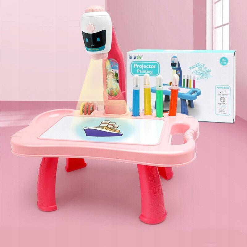 Mini Projector Robot Table 2in1 Accessories Pink Lean Toys Brand LEAN Toys