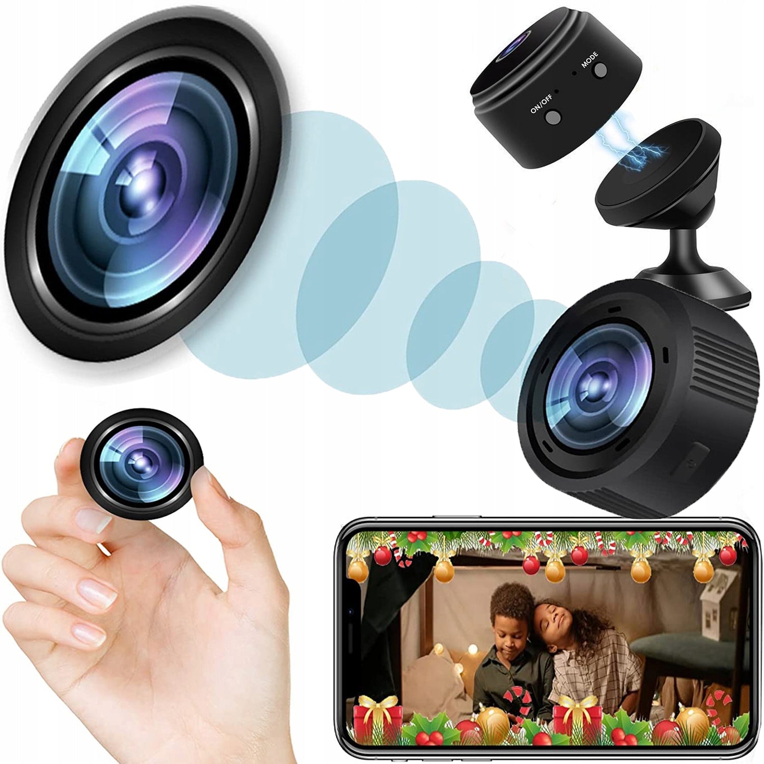 Mini Spy Camera Full HD WIFI Hidden 91 NANNY DETECTION DISCREET IP Packaging status original