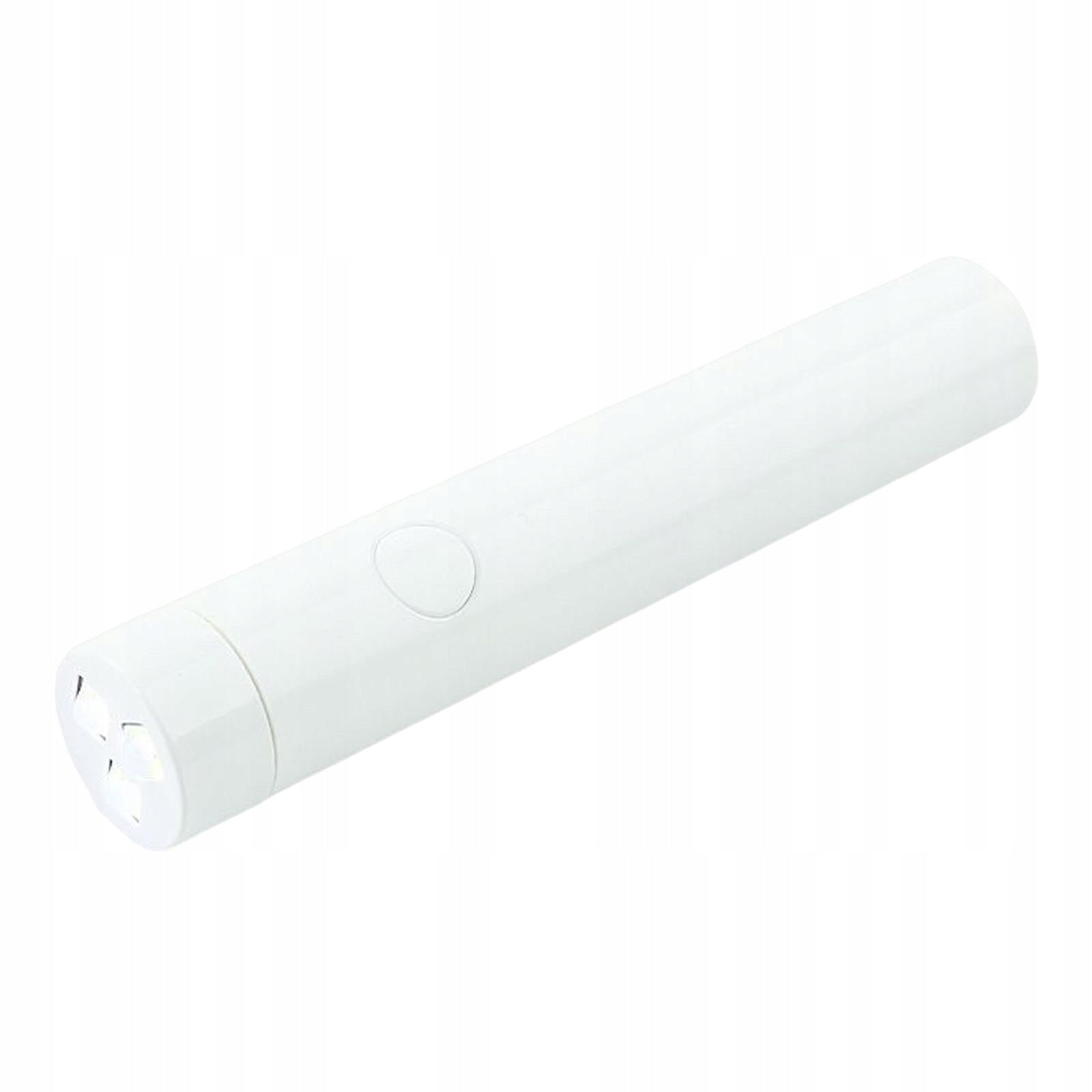 *Mini UV Gel Nail Polish Lamp Torch USB Charging 0.7x4.2inch White Color white