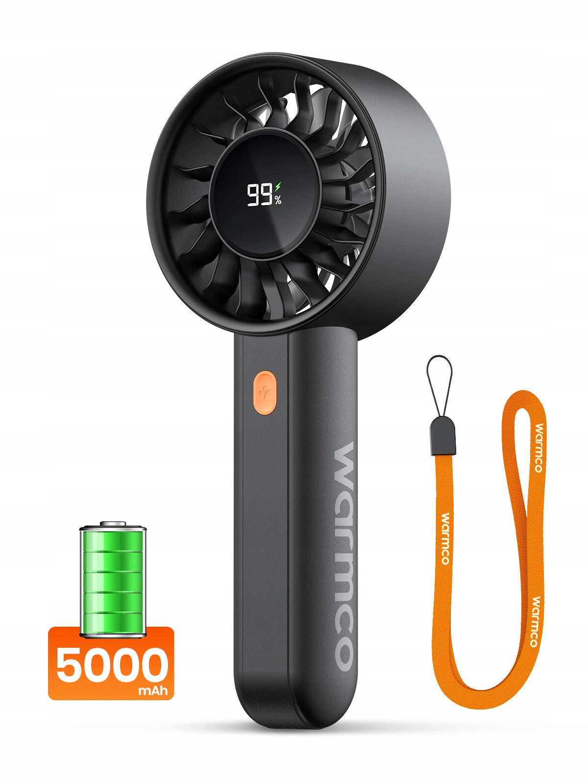 Mini Wentylator Ręczny Wiatraczek USB Warmco Przenośny Wiatrak 5000mAh