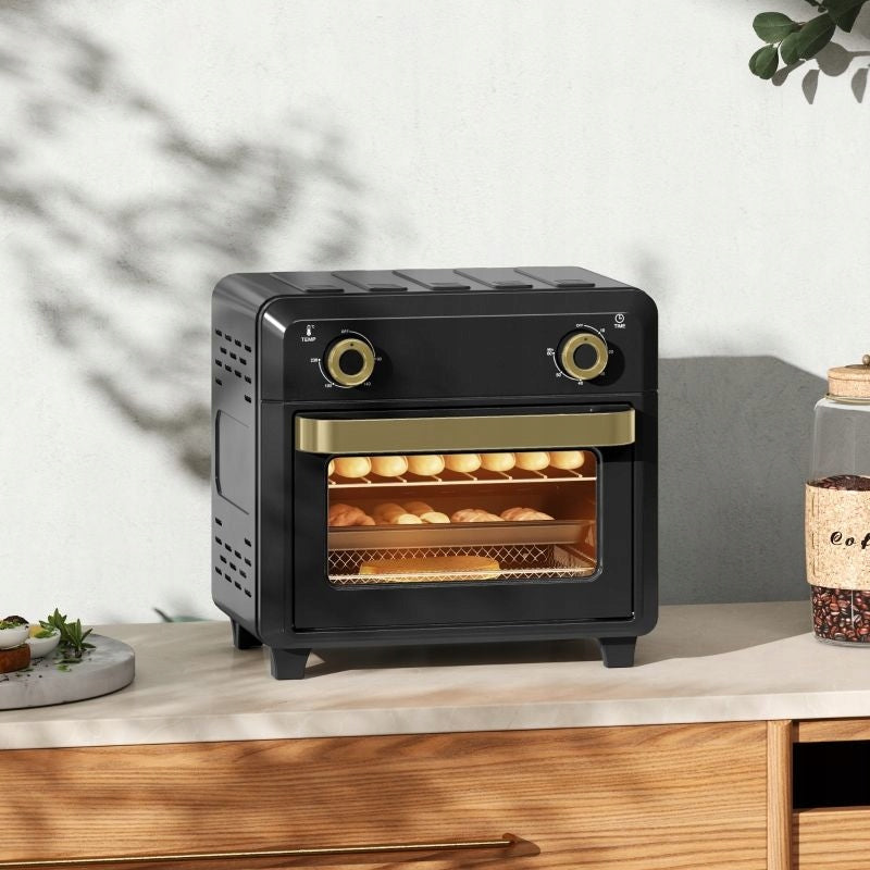 Mini convection oven and non-fat air fryer – 10 l, black