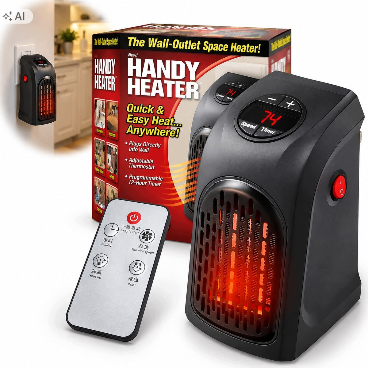 Mini electric heater apron for contact pilot heater 400W heater
