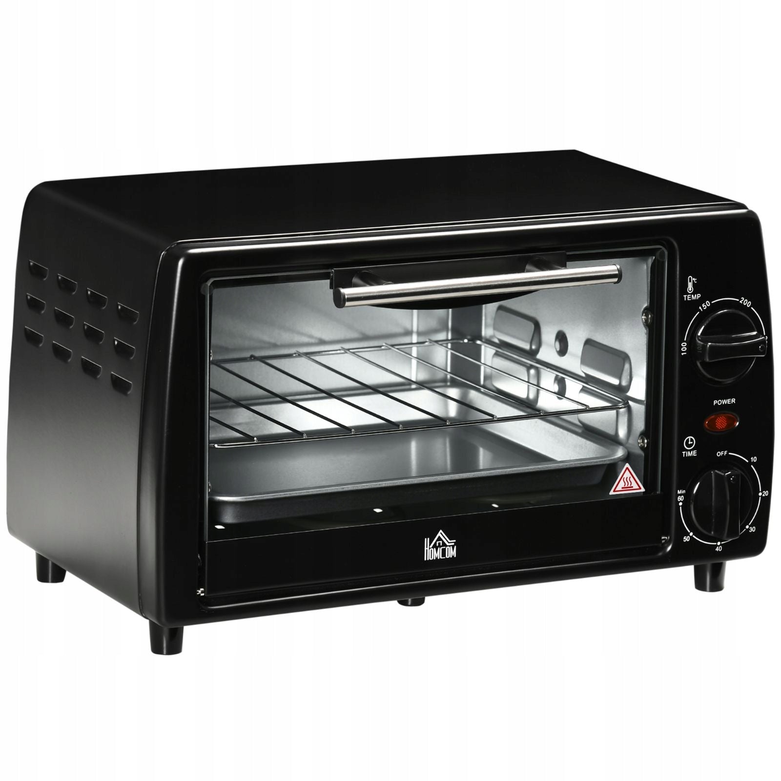 Mini electric oven 10L 750W timer 230C 36 5x26x22 cm black