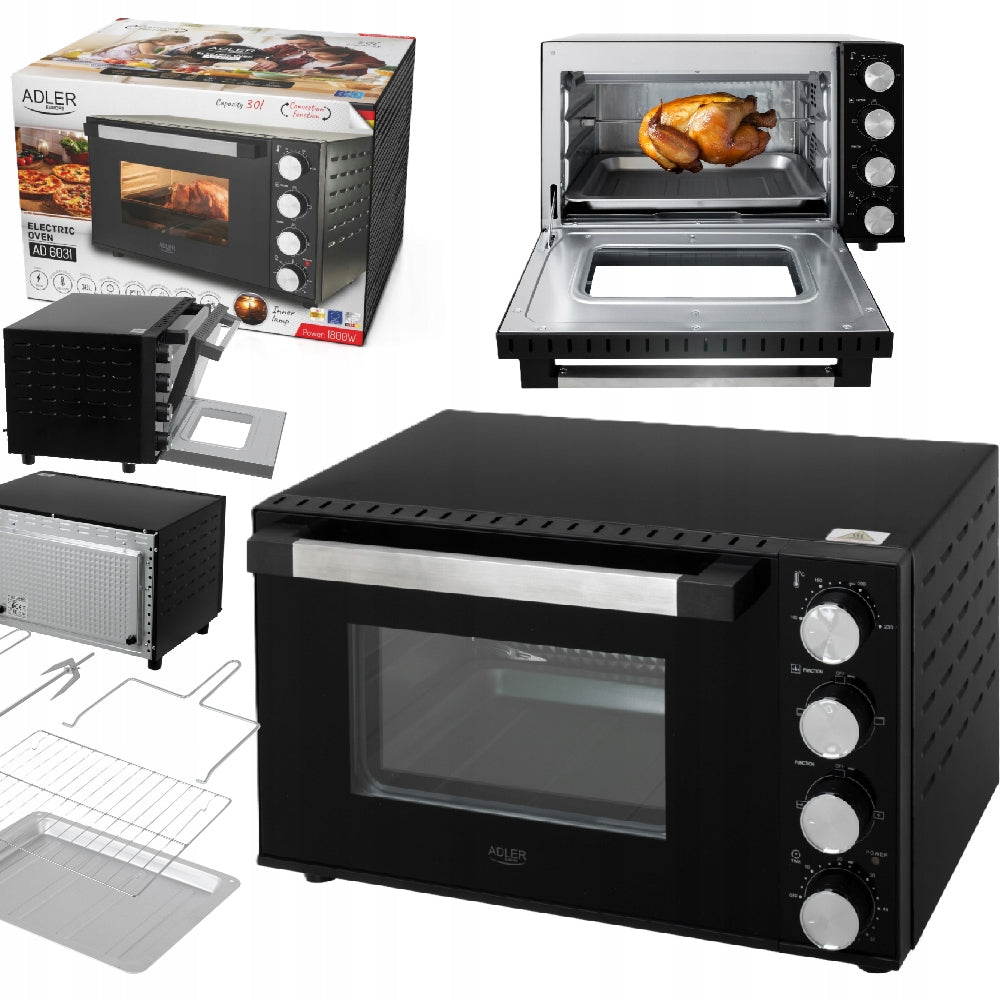 Mini electric oven ADLER AD6031 Roasting grate 30L