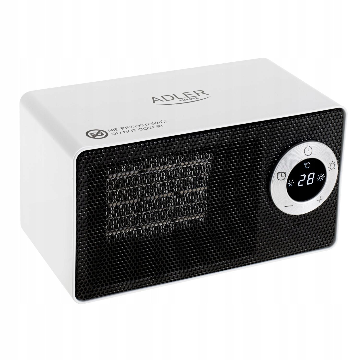 Mini fan ceramic heater 1000W with LCD regulation Adler AD7746 Manufacturer code Termowentylator mini grzejnik ceramiczny 7746