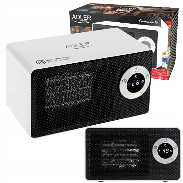 Mini fan ceramic heater 1000W with LCD regulation Adler AD7746