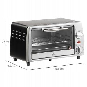 Mini oven 10L 750W timer grill silver Brand no brand