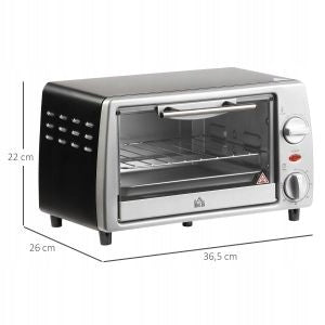 Mini oven 10L 750W timer grill silver Brand no brand