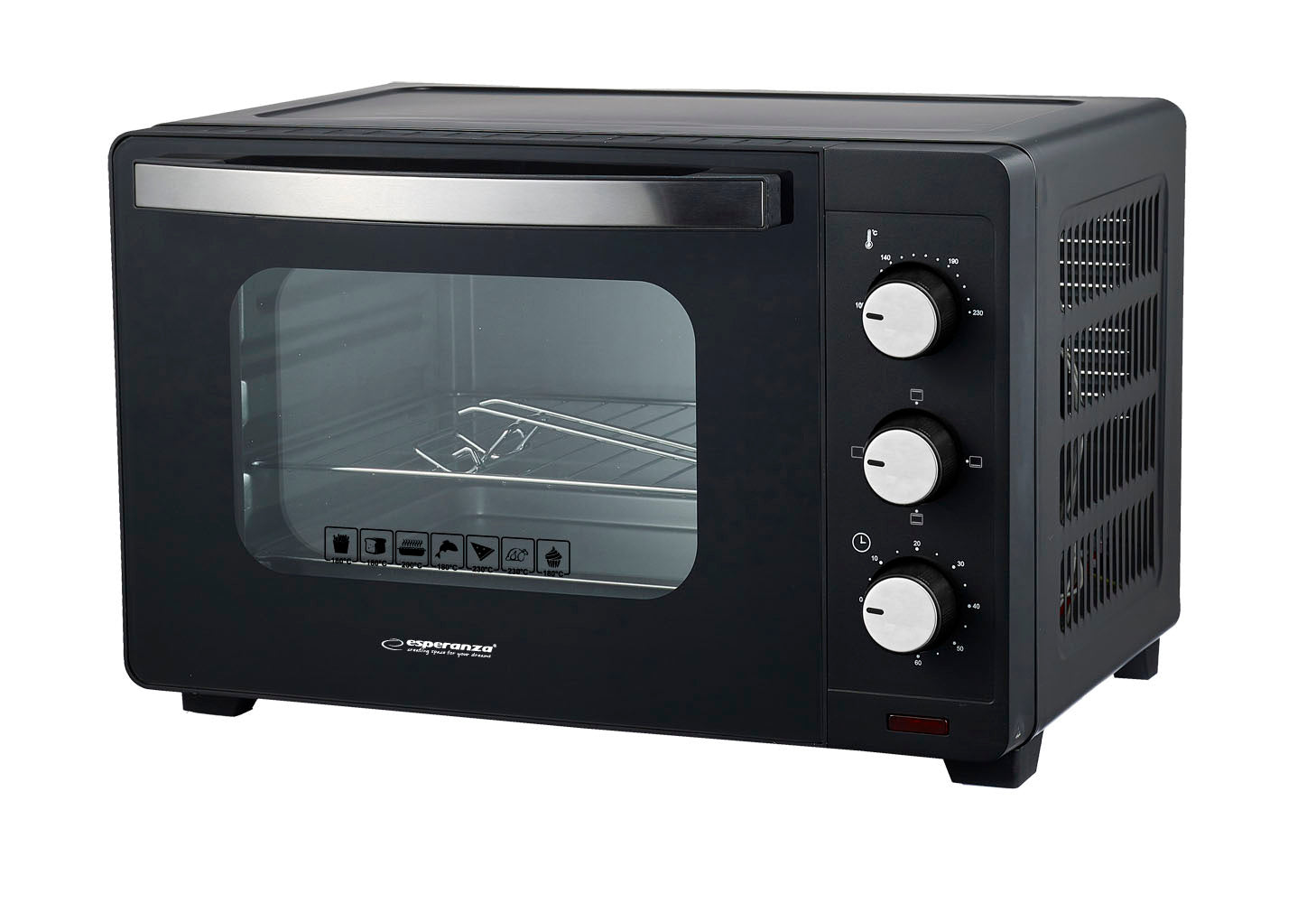 Mini oven 20L 1280W timer pizza grill 3 modes Esperanza PROSCIUTTO Packaging status original