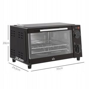 Mini oven 9L with thermocouple 750W black Brand no brand