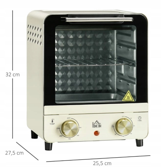 Mini oven Homcom 800-153V90CW 15 l beige/brown Manufacturer code 800-153V90CW
