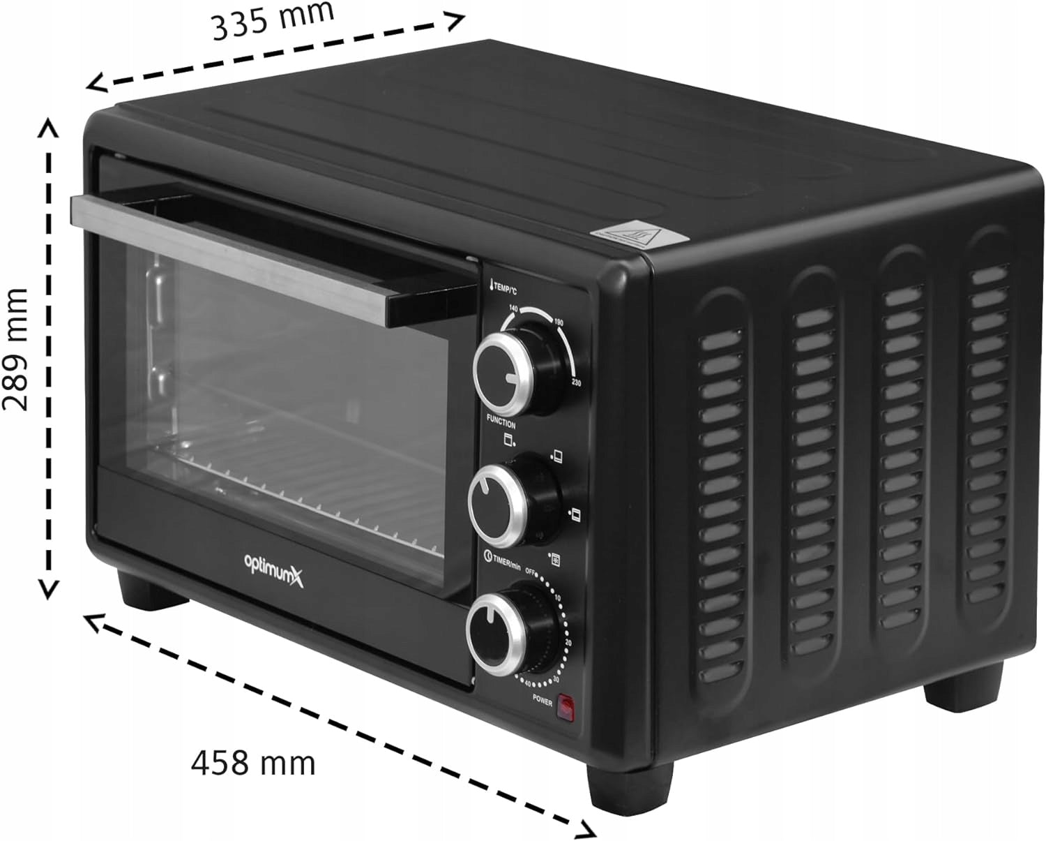 Mini oven OptimumX OPT-20LT-BLACK 20 l black Brand no brand