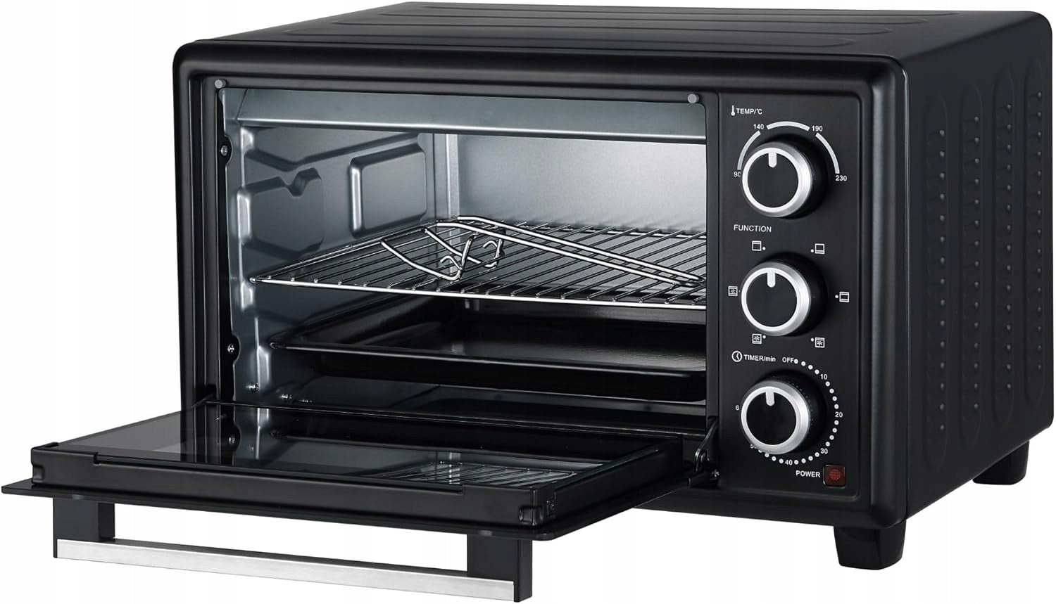 Mini oven OptimumX OPT-20LT-BLACK 20 l black Manufacturer code OPT-20LT-BLACK