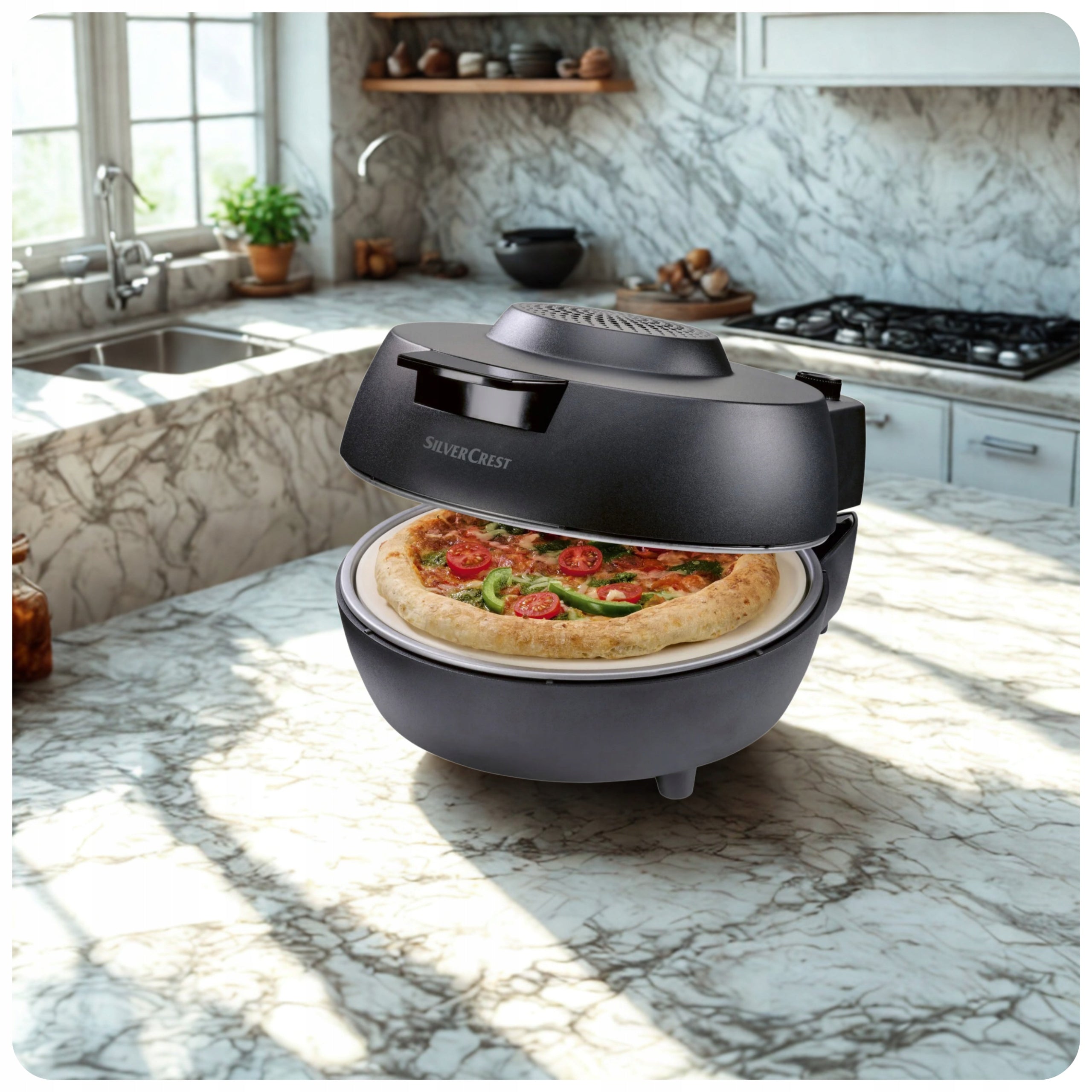 Mini oven SilverCrest High temperature pizza oven 10 l black