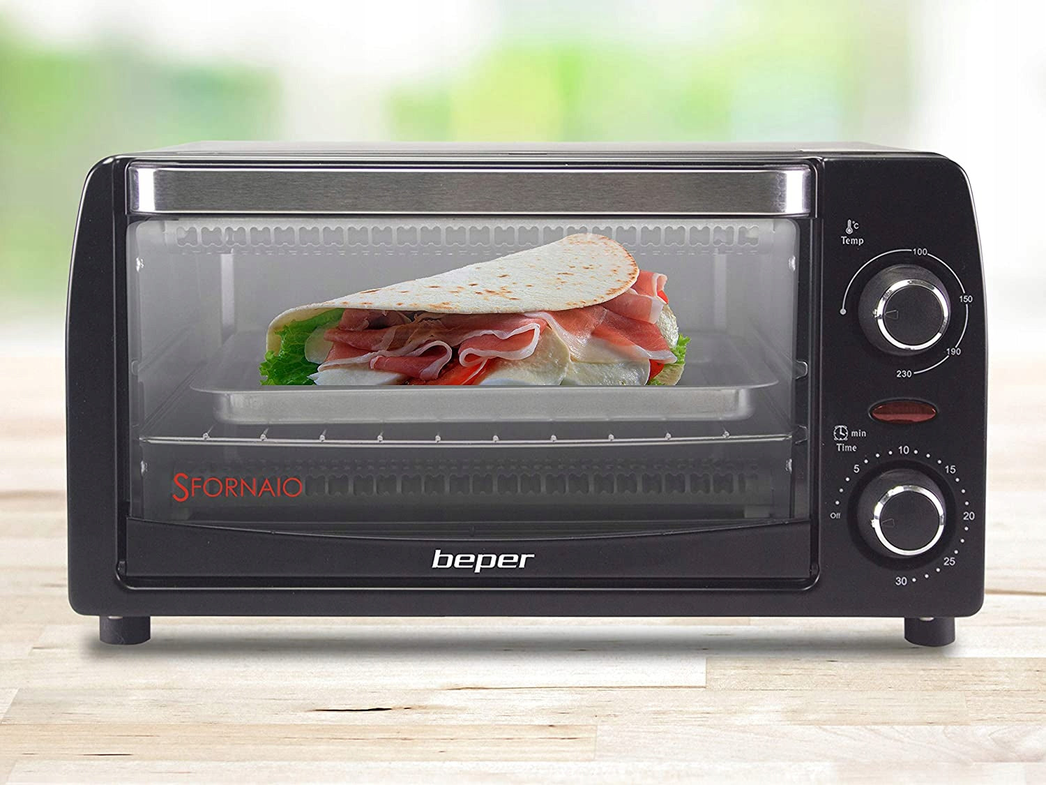 Mini oven cooker Beper Sfornaio 12 l black 1050w grill Brand Beper