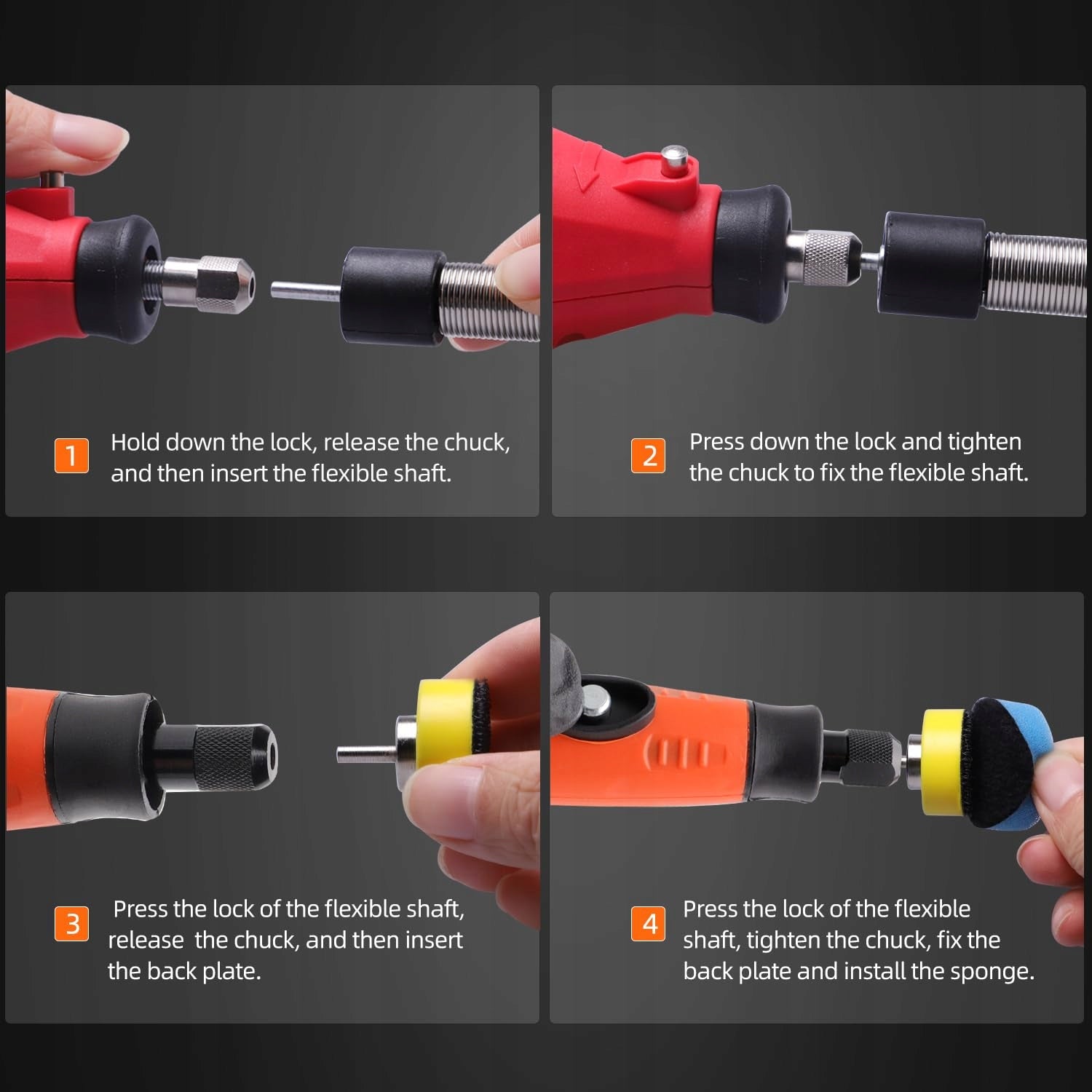 Mini polishing set 68 pcs felts, sponges, furs, flexible roller GETAR EAN (GTIN) 5906630863013