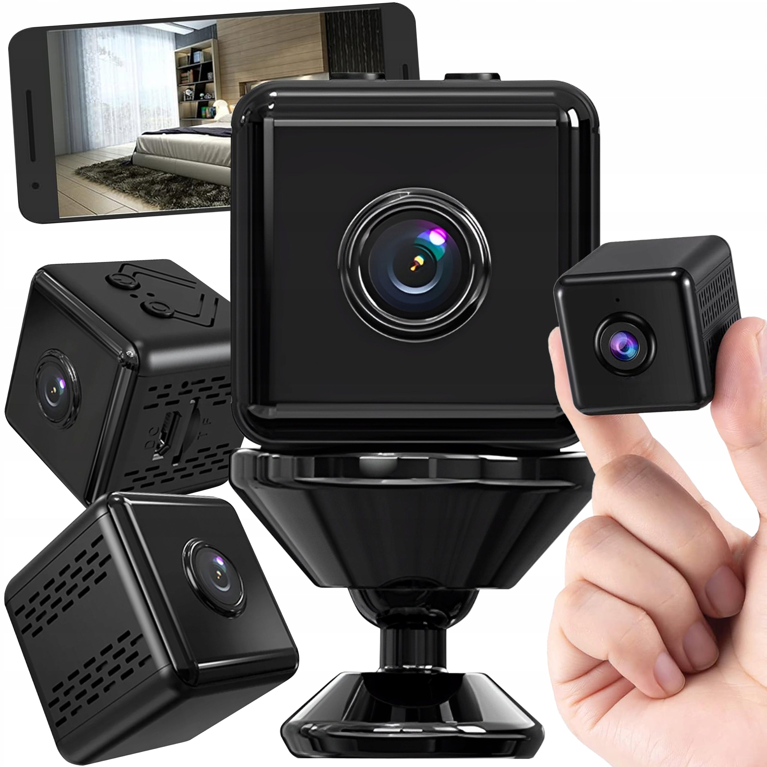 Mini spy camera SMART detection hidden camera Small WIFI 4K +Handle