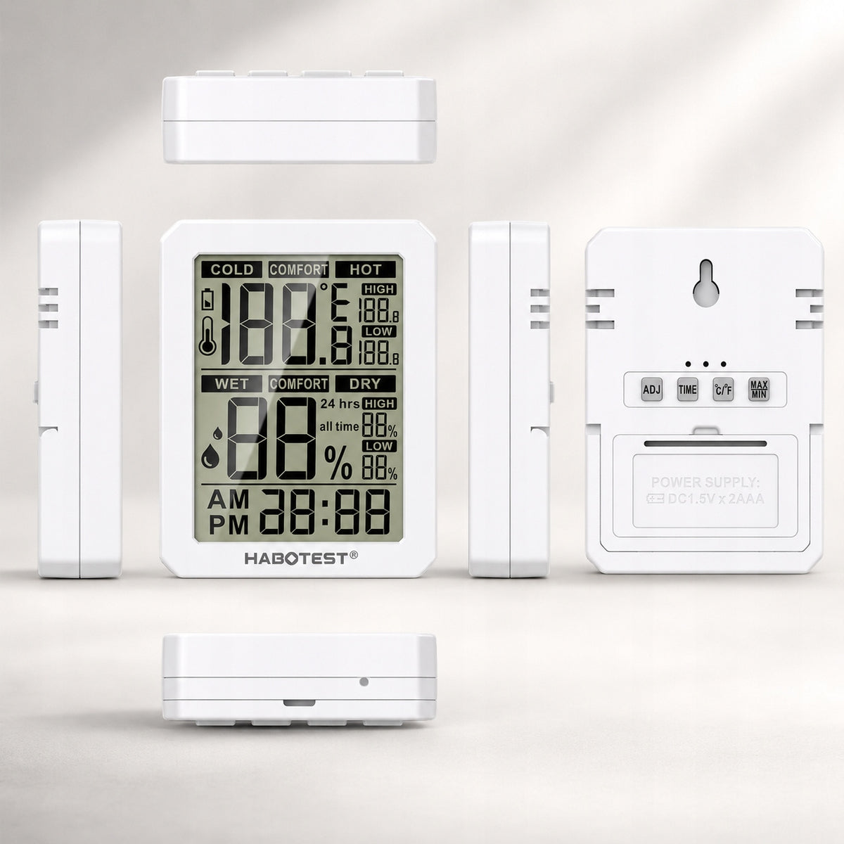 Mini weather station temperature and humidity monitor Habotest HT682 Manufacturer code Stacja pogodowa Habotest HT682