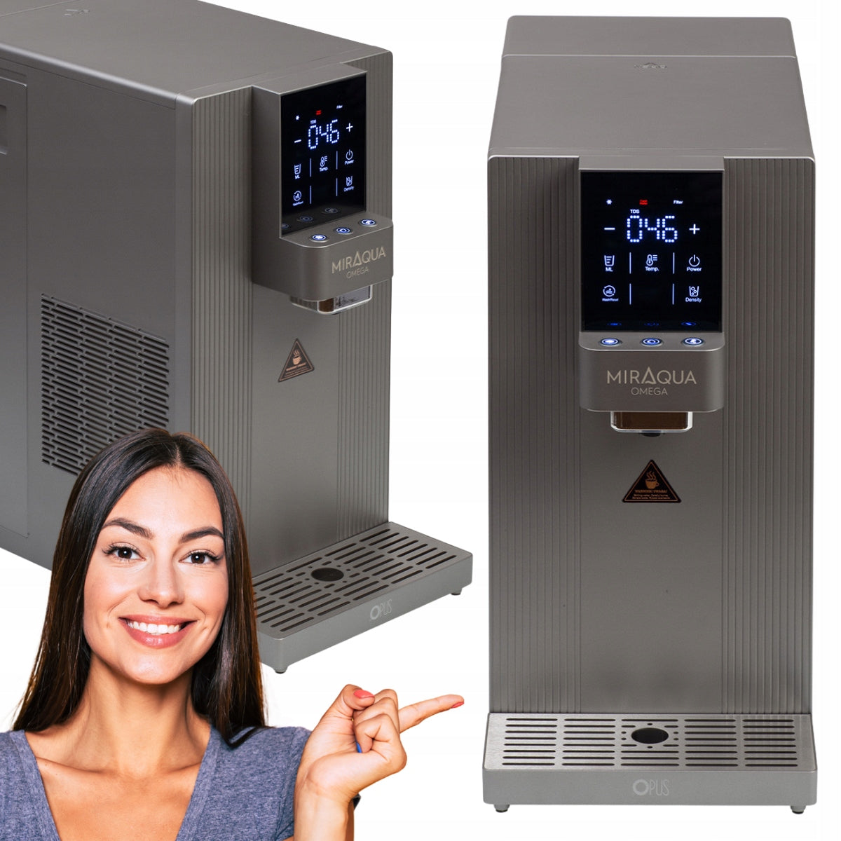 Miraqua OMEGA 2 Water Filter Dispenser, Cold, Hot, Carbonated Water