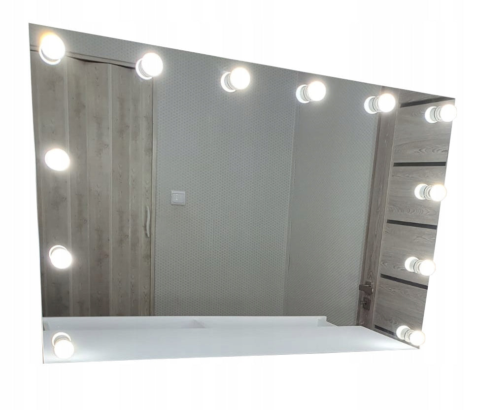 Mirror 100x80 for makeup make up Hollywood Color silver