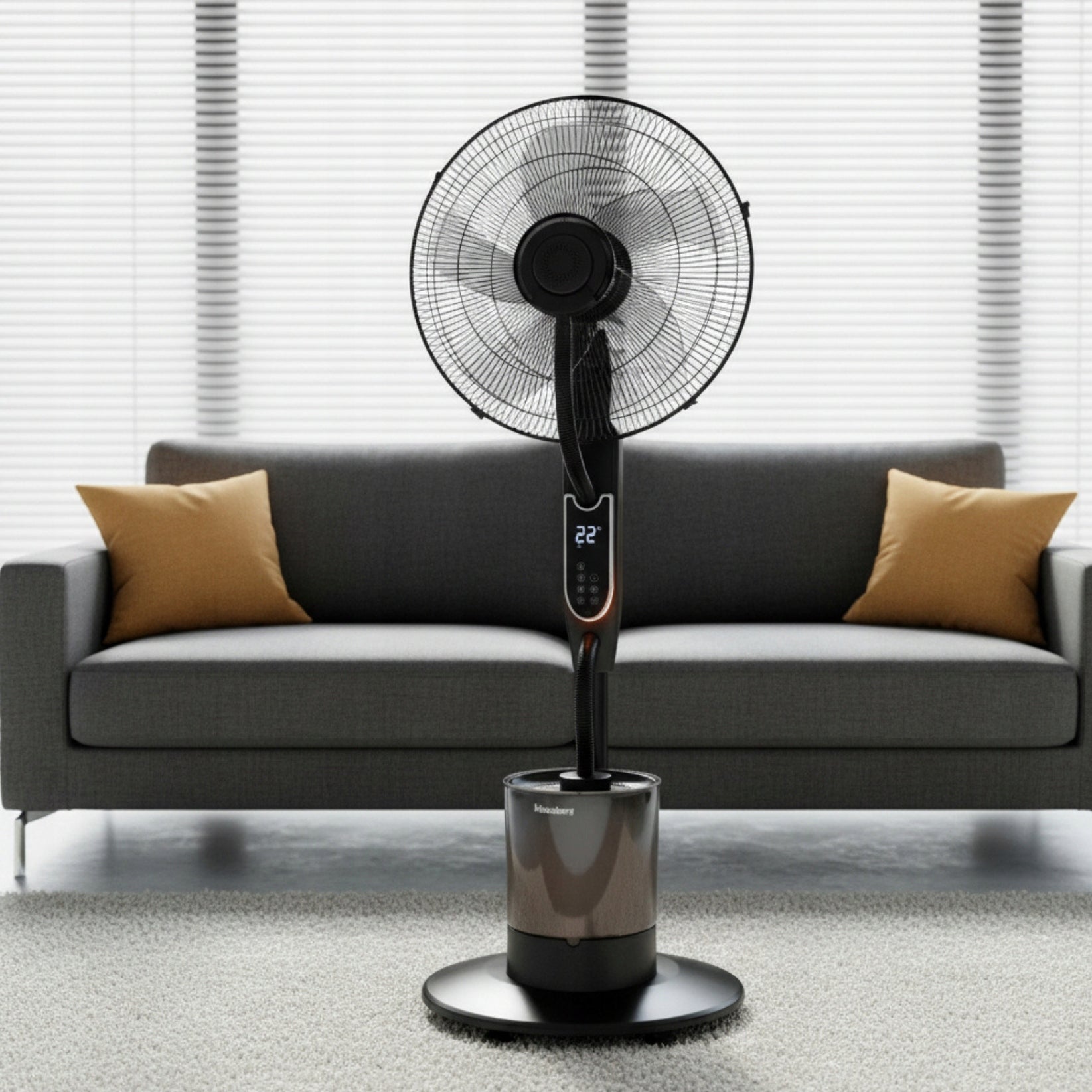 Mist fan with humidifier KLAUSBERG KB-9034 16" LED 5L remote timer Packaging status original