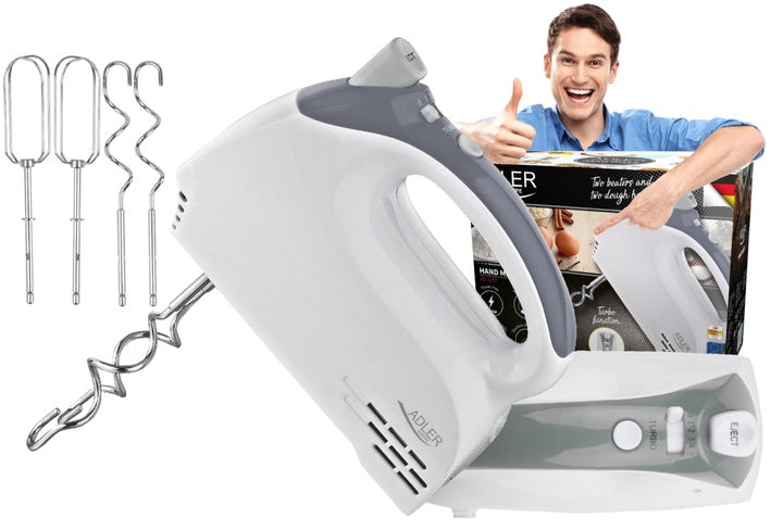 Mixer AD 4201 Grey 300W 5 Speed Turbo EJECT Chrome Caps