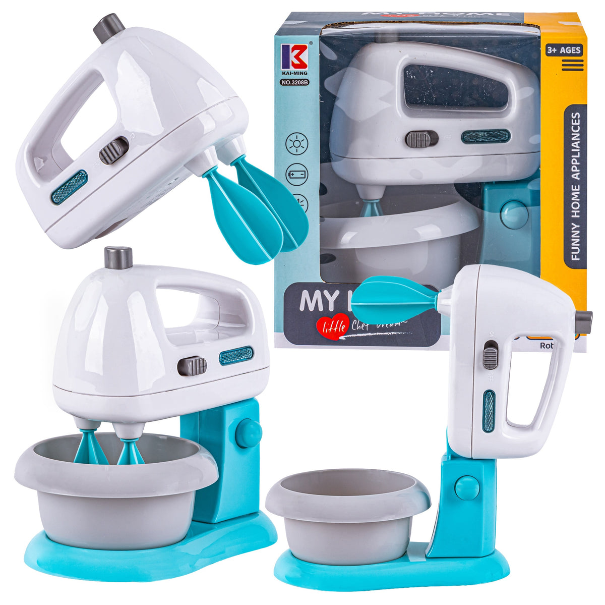Mixer FOOD PROCESSOR FOR KIDS Rotating Stirrers Bowl Light Sound