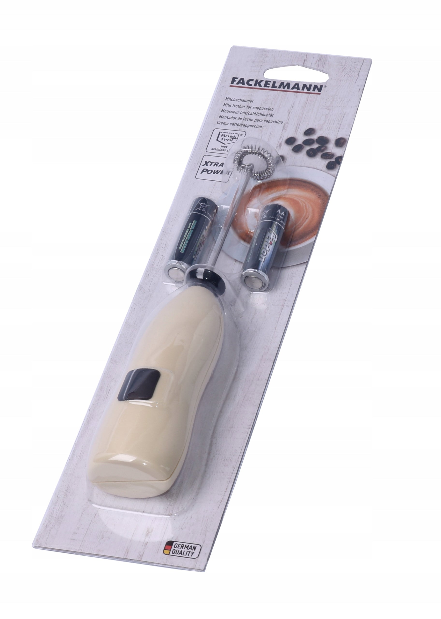 Mixer milk frother cappucino xtra power +2 batteries Fackelmann
