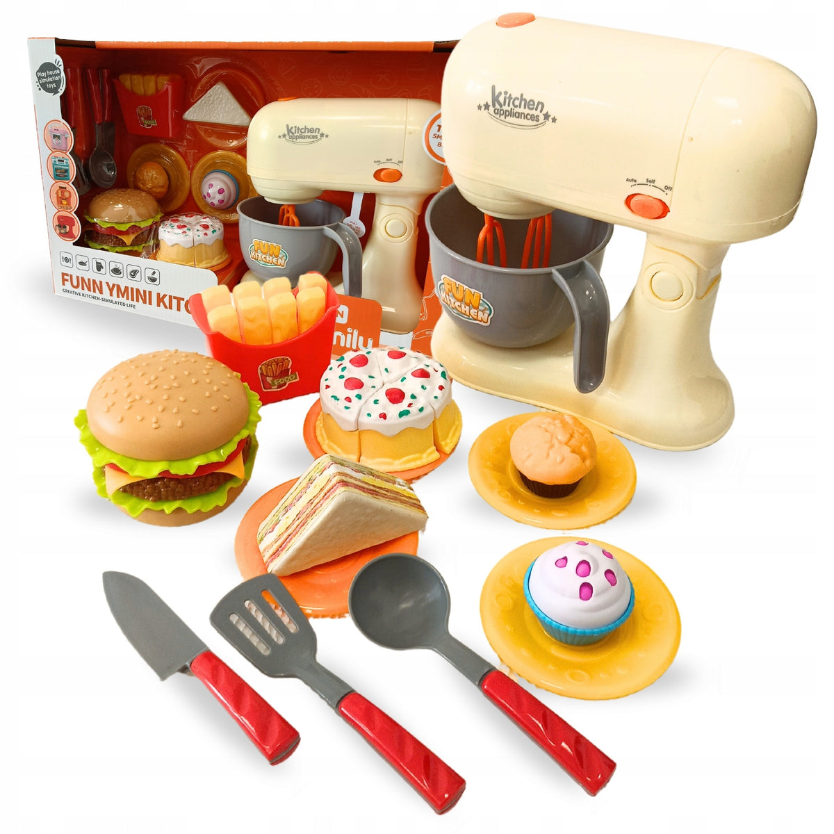 Mixer with accessories for children food processor set for learning fun