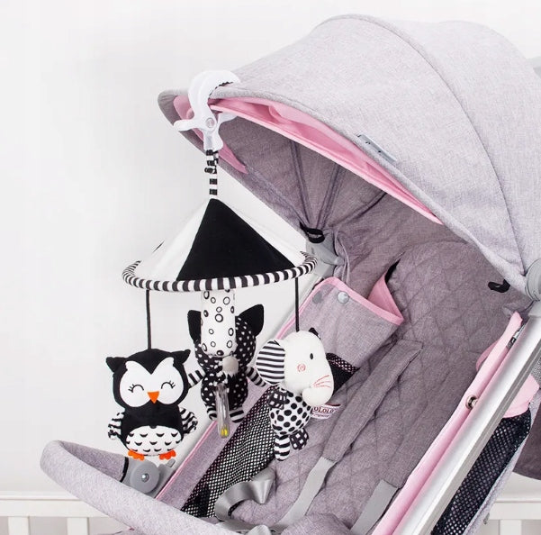 Mobil Carousel Plush Toy sensory Plushyk black and white fabric children0+ Brand Plushyk