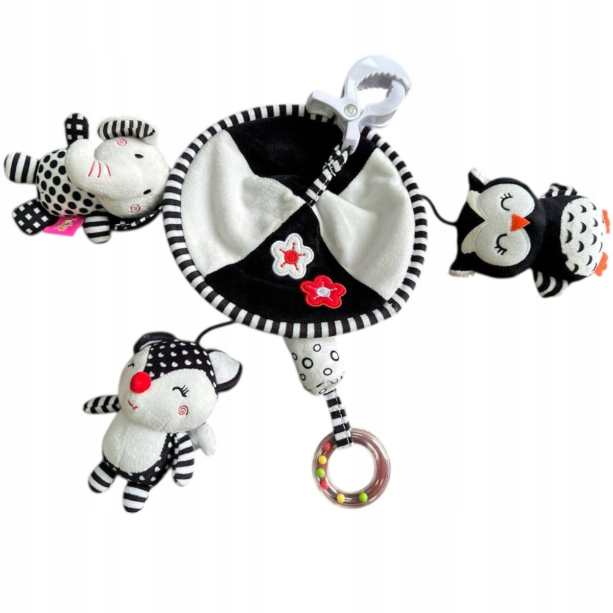 Mobil Carousel Plush Toy sensory Plushyk black and white fabric children0+ Packaging status original