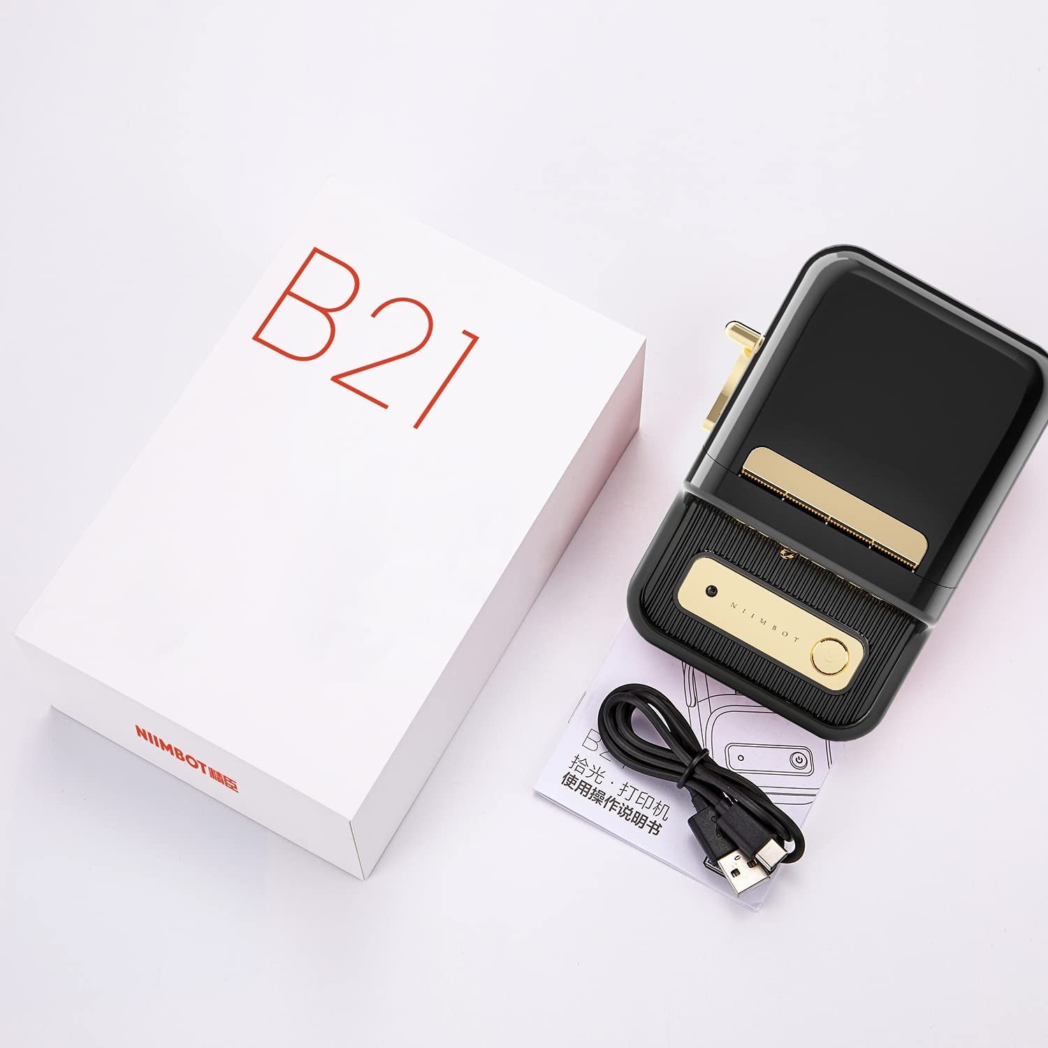 Mobile Label Printer Self Adhesive Stickers Niimbot B21 Black Manufacturer Niimbot