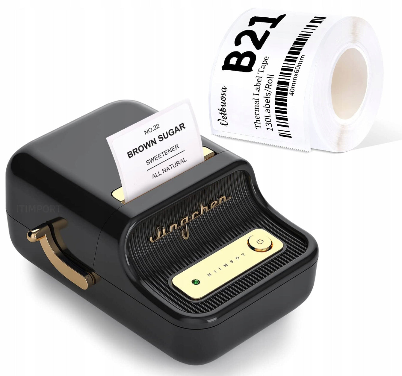 Mobile Label Printer Self Adhesive Stickers Niimbot B21 Black Manufacturer code B21