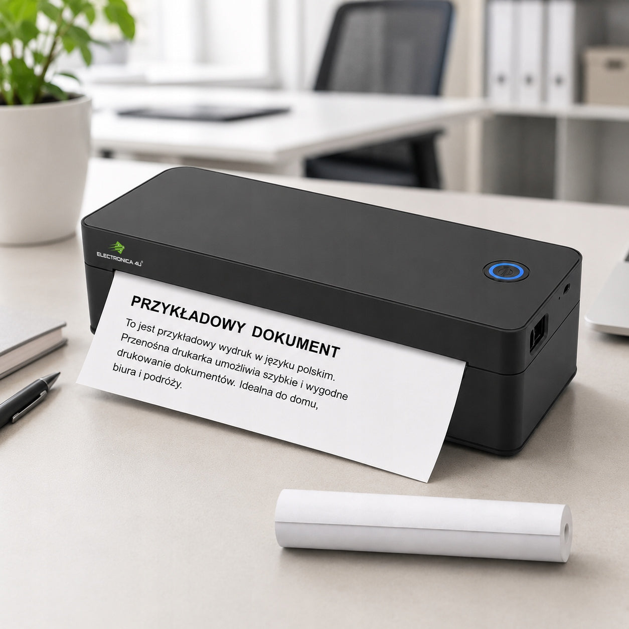 Mobile Portable Thermal Printer A4 A5 Bluetooth USB 300 DPI Without Ink Packaging status original