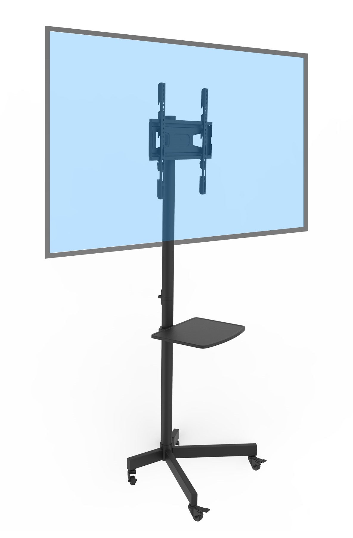 Mobile TV Stand with Shelf Universal 26-65 inches Universal on Wheels Manufacturer code KLA-44