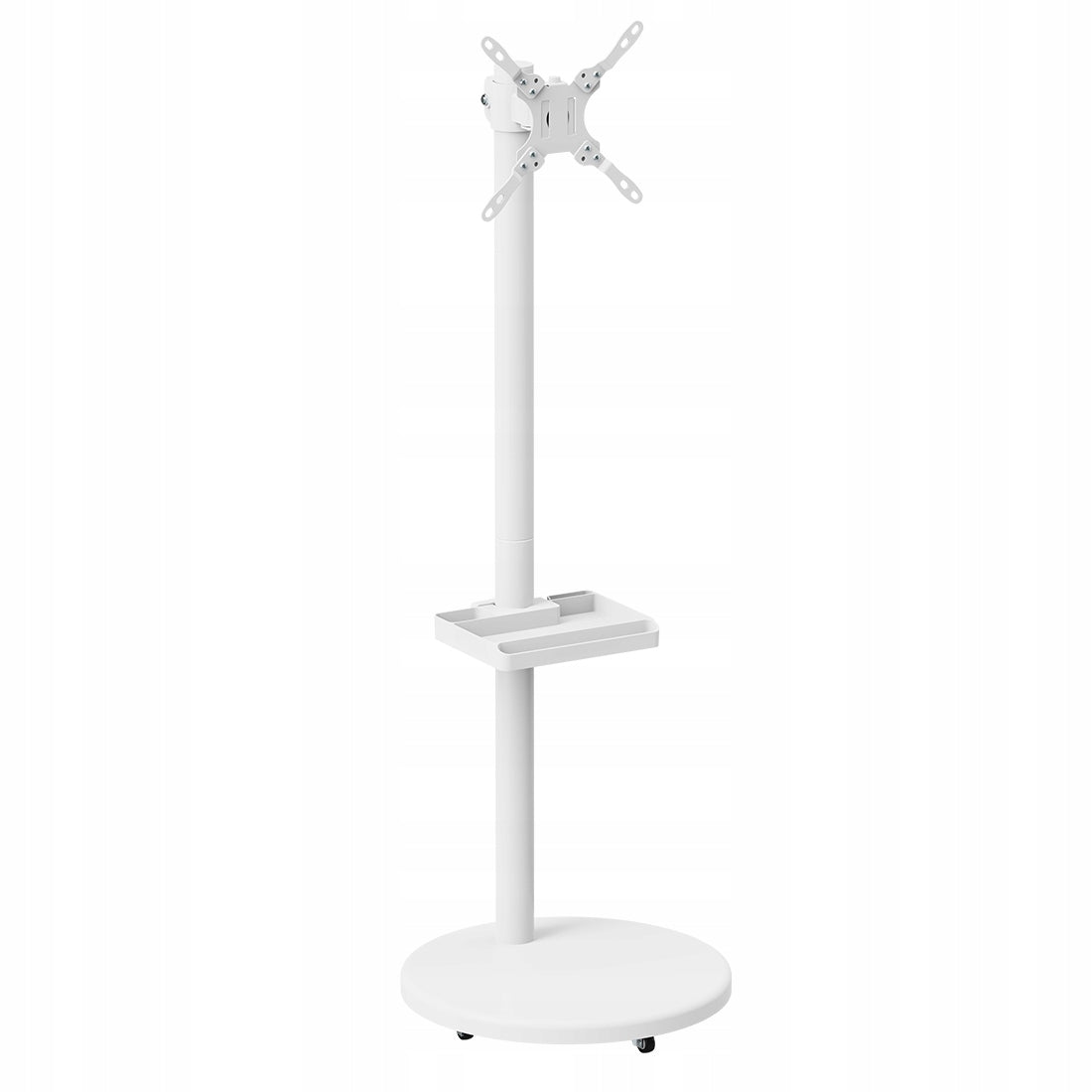 Mobile TV monitor stand 17-43" floor 15kg +SHELF Spacetronik white Packaging status original