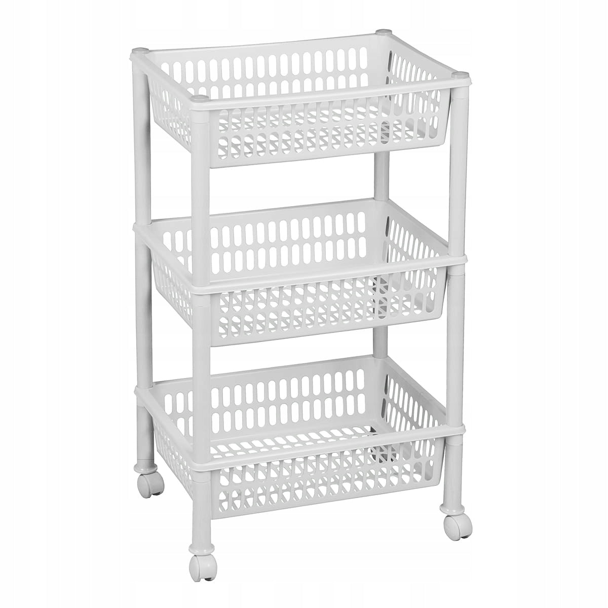 Mobile kitchen rack on wheels cabinet with shelves functional organizer