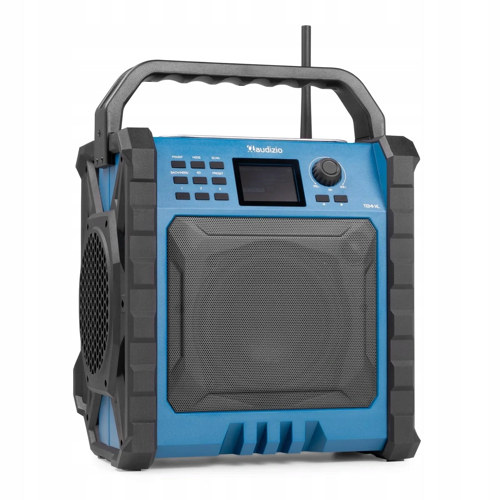 Mobile radio durable DAB/FM Temi-XL 200W with battery for construction site