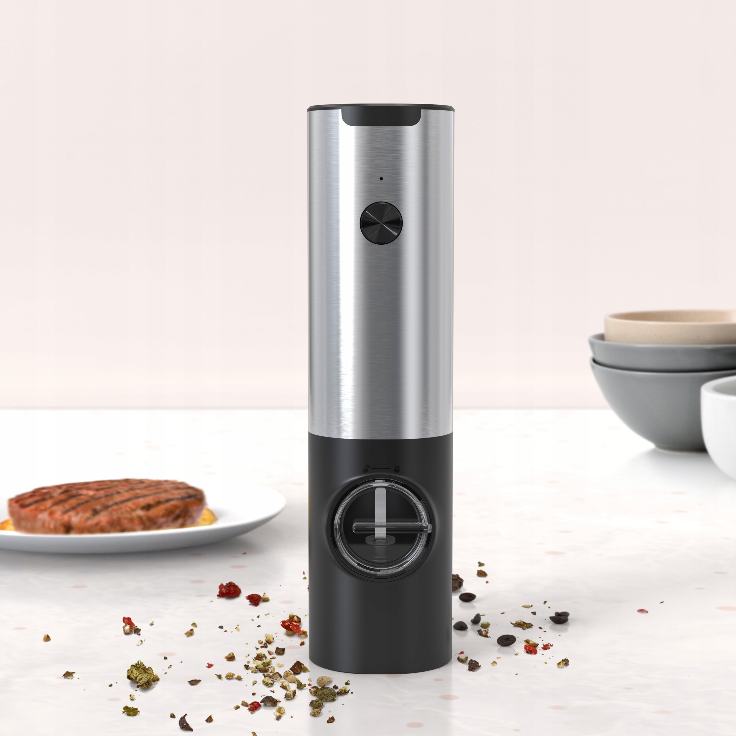 Model 2026 Electric Spice Salt Pepper Grinder - USB Rechargeable Brand Miru