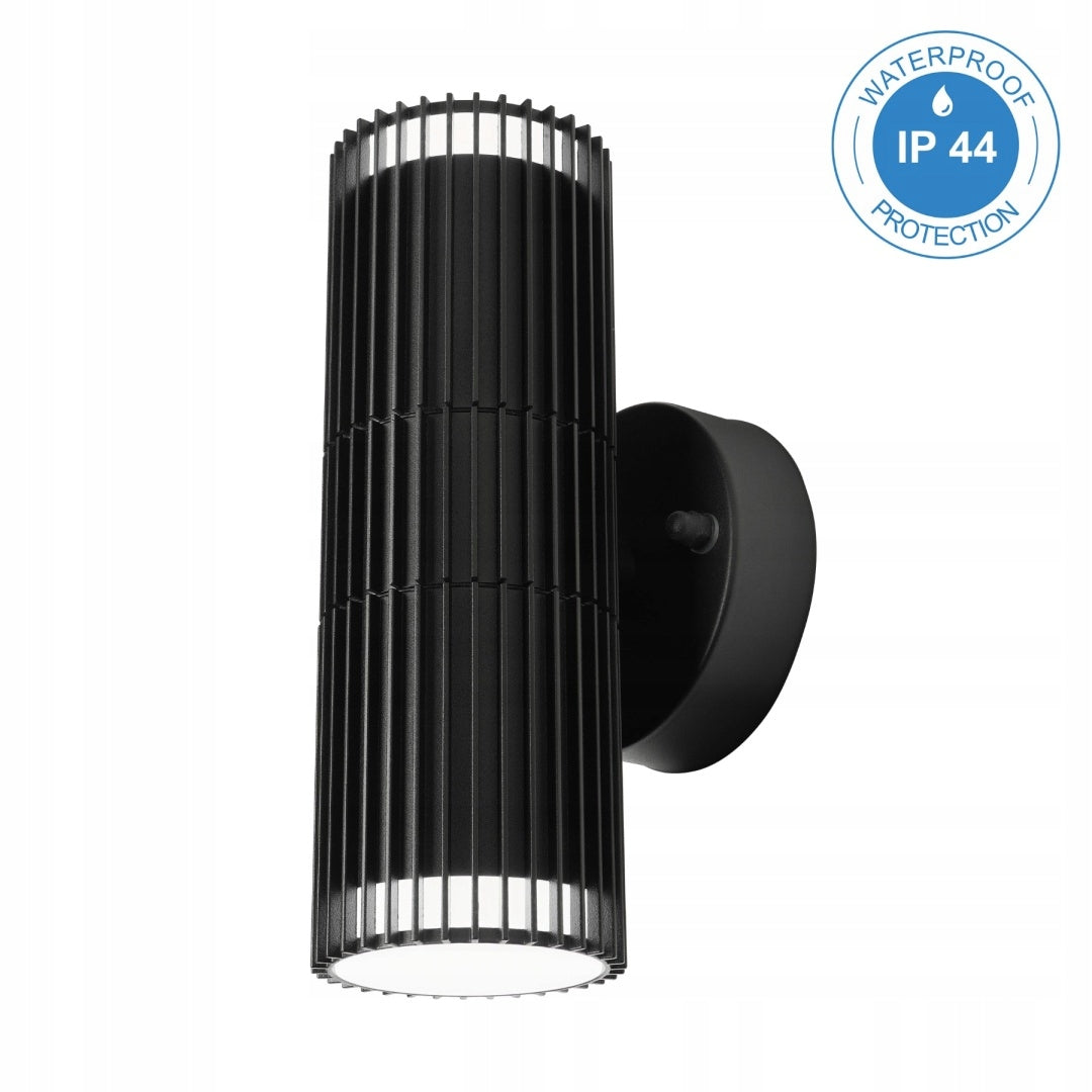 Modern 2-point garden lamp - wall lamp LANTHEA black GU10 IP44 Packaging status original
